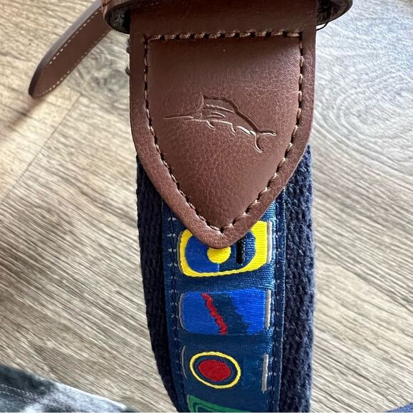 NWT Tommy Bahama Beer Can Beverage Cans Multicolored Blue Belt Mens size S 30-32 - Picture 6 of 11